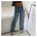 Cargo Pants Women Ripped Jeans For Women Mom Jean High Waist Jeans Holes Thin Women's Baggy Fashion Jeans Long Denim Trousers