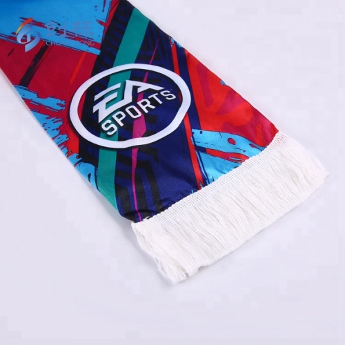 Anpassat tryck Satin Football Club Fans Soccer Scarf