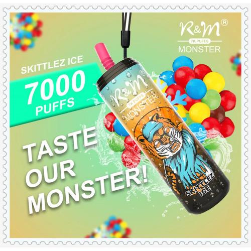 일회용 vape R &amp; M Monster 7000 Puffs 장치