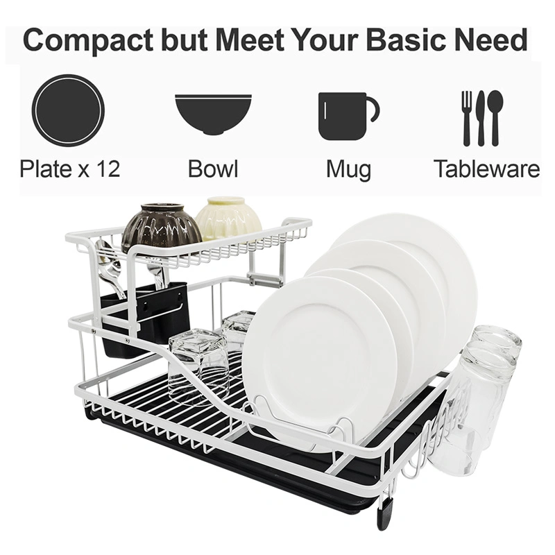 NEX™ Rose Gold Aluminum Compact Dish Drying Rack