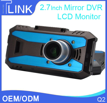 Jiangmen OEM Camera 320x240 2.7 inch Q2 Mini car dvr with rearview Car camera taxi meter