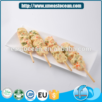 Delicious japanese snack food frozen squid and vegetable cake
