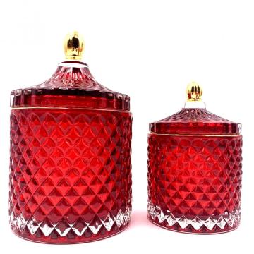 handgemaakte glazen kaarsenpot