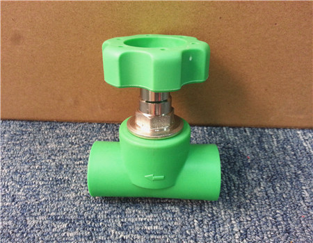 ppr normal stop valve with plastic ppr handle of green ppr pipe fittings