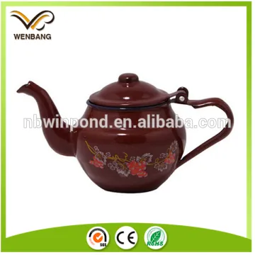 Enamel coated decal printing custom tea kettles