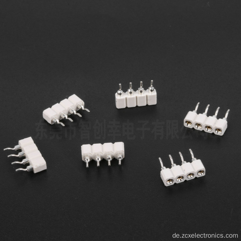 2.54 4p weiß horizontale weibliche Stecker