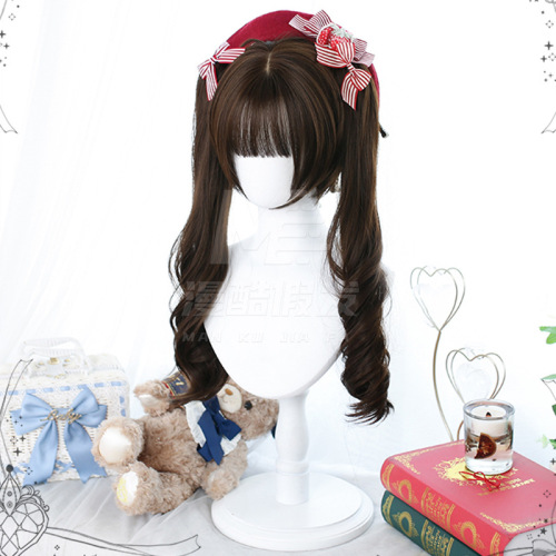 Full-head women's Lolita wig-Black brown 3