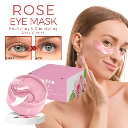Ouhoe Pink Rose Eye Mask for Fine Lines, Dark Circles, and Firming Skin