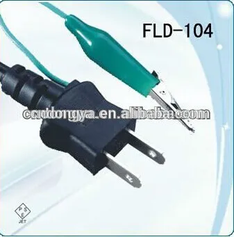 with fuse clip black japan grounding pse power cord