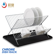 Storage Holders & Racks Kitchen Accessories Organizer Metal Dish Drying Rack With Drainboard Set