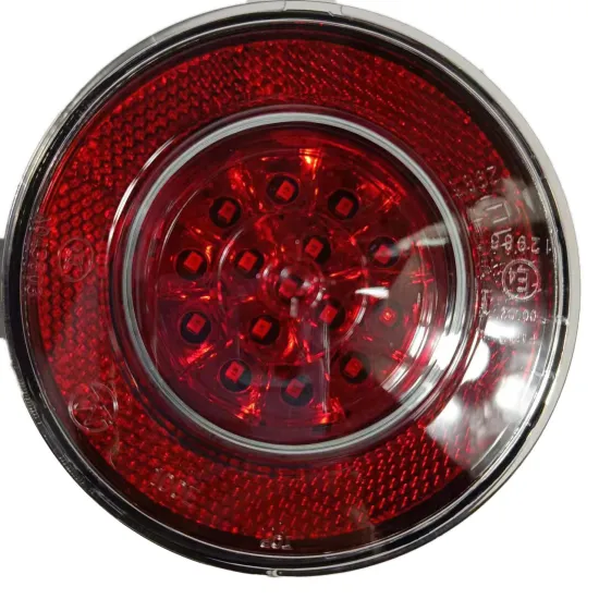 2023 Universal Bus Spare Parts Pure Red Round LED Rear Fog Lights