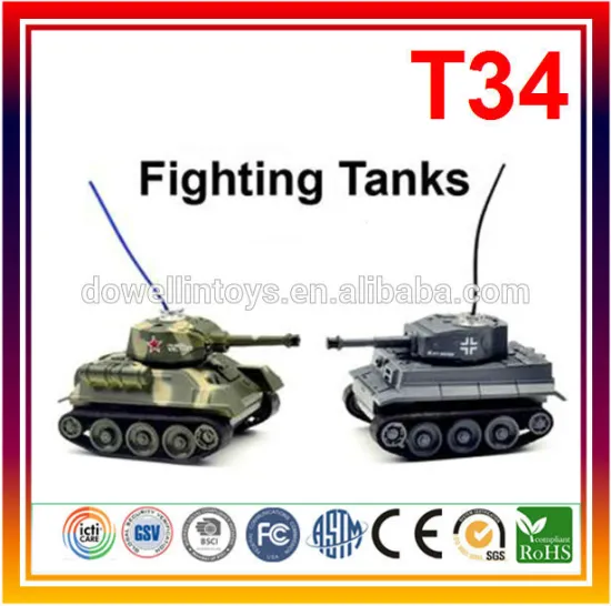 Real Life T34&Tiger1 Mini Fighting RC Tanks