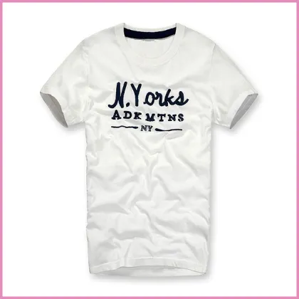 men printed and embroidered short sleeves casual T-shirt