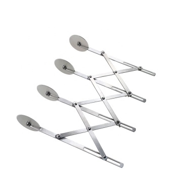 4 Wheel Stainless Steel Pastry Cutter - Expandable Pizza Slicer