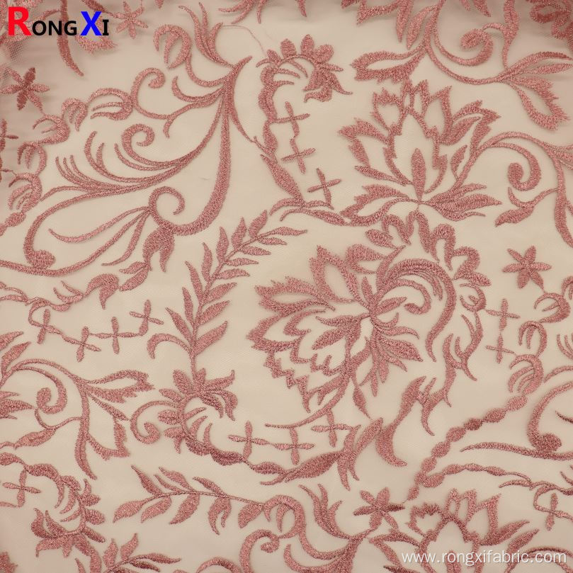 Multifunctional Purple Embroidery Fabric