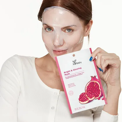 Custom Private Label Pomegranate Facial Mask - Moisturizing Whitening Brightening Sheet Mask
