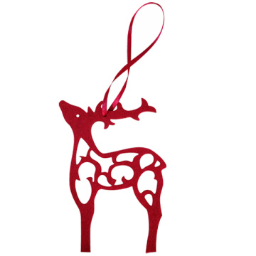 Christmas hollow reindeer shape hanging pendant