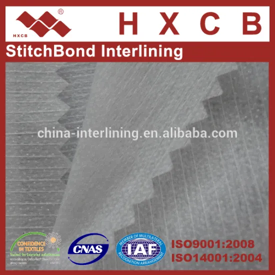 (7049W)50% Polyester 50%Nylon PA Stitch Bonded Nonwoven Fusible Interlining For Clothing