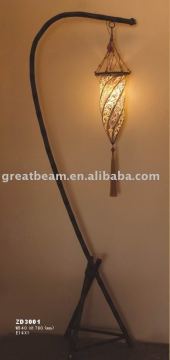 Helix pattern fabric floor lamp