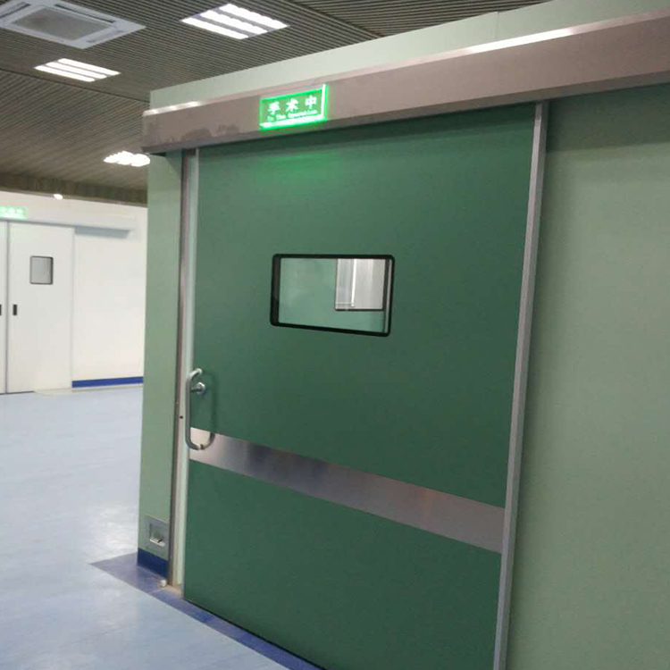 Fast action insulated hospital sliding door