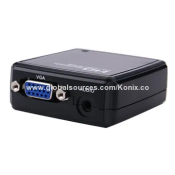 Portable VGA + Audio to HDMI Mini Converter Box