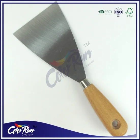ColorRun hot sale scraper made in china carbon steel wooden handle putty knife