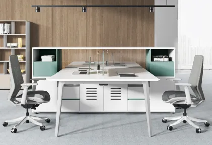 4 Seater People Modern Partition Screen Workstations