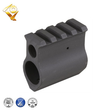 Steel gas block with integral Picatinny rail