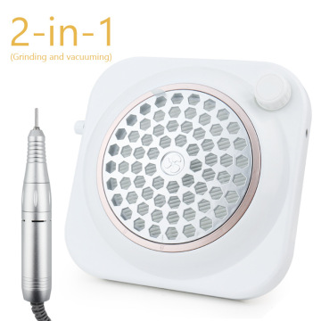 Professional Manicure Machine: 2-in-1 Nail Dust Collector and Drill Machine with Vacuum Cleaner