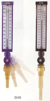 Brass 3/4” Npt Stiffness 9’ Vari - Angle Industrial Thermometers For Process Piping Tanks