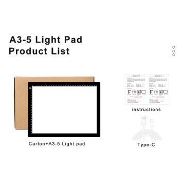 3 tableros gráficos de dibujo LED A3 ajustables ajustables