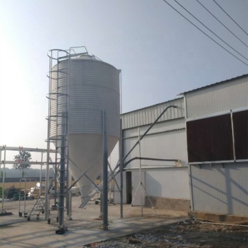 Silo suapan ternakan tergalvani panas untuk penyimpanan bijirin