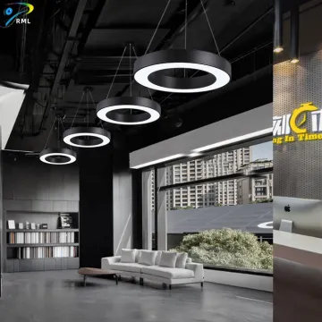60CM Rund LED-Kronleuchter für Lineares Büro (Moderne Circulaire Led Office Licht)