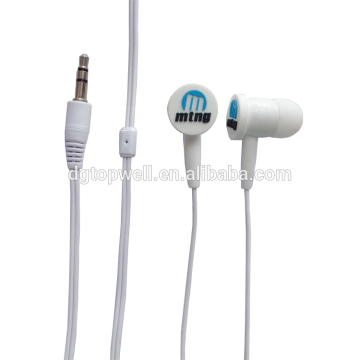 Gift earbud with 3D silicone brand logo gift earbud