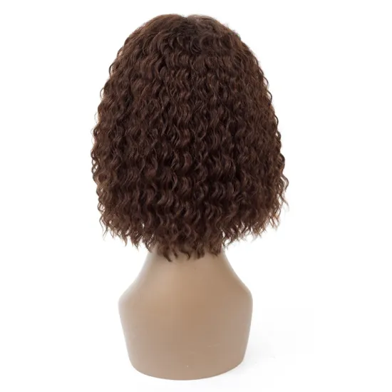 Beautiful 130% Density Lace Top Loose Deep Curly Human Hair Wigs With Baby Hair