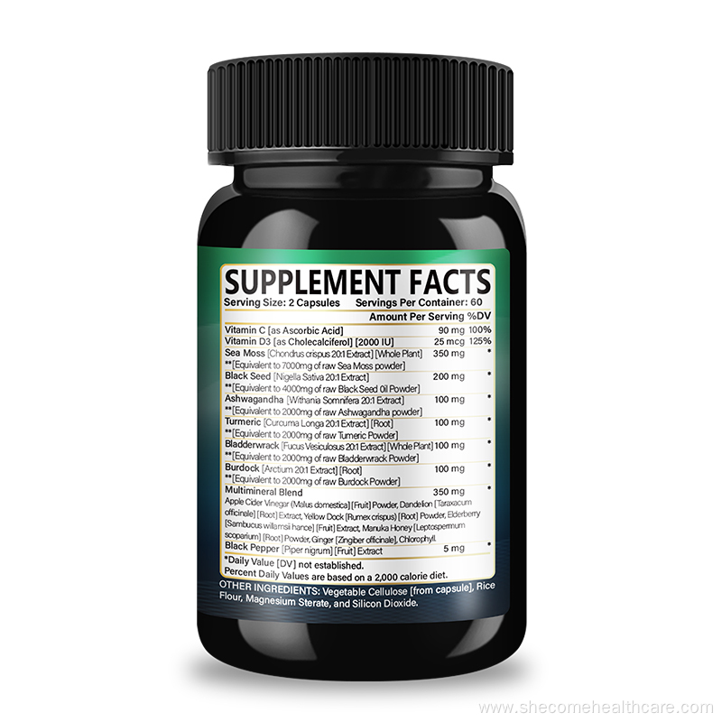 Black Seed Oil hair support Sea Moss supplement
