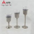 Candlestick crystal candle holders for wedding centerpieces