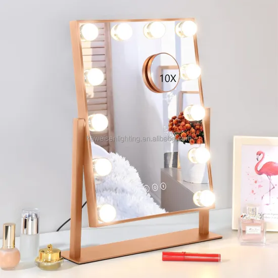 10X Magnification, 360 Rotation, Lighted Makeup Mirror: The Hollywood Vanity Experience with 12 LED Bulbs