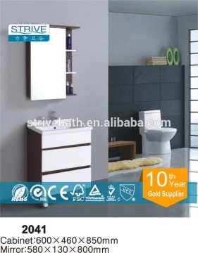 Sanitary ware floor mounted mdf bathroom cabinet