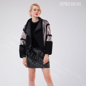 Pendek Sepanyol Merino Shearling Jacket For Lady