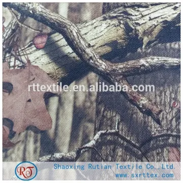 600D Camouflage printed oxford PU coated fabric for luggage