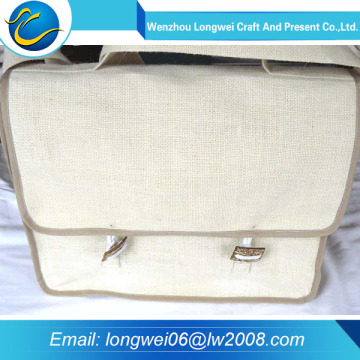 Natural color promotional wholesale shopping recycled jute bag