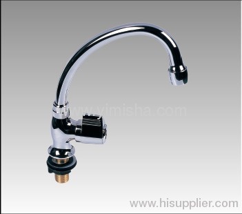 Vertical Brass Ceramic Sheet Faucet For Kitchen With Single Handle 