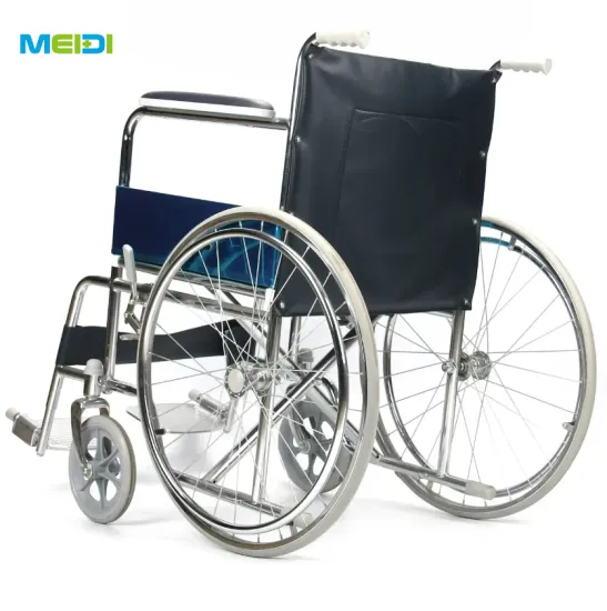 Steel Frame Standard Folding Manual Steel Wheelchair