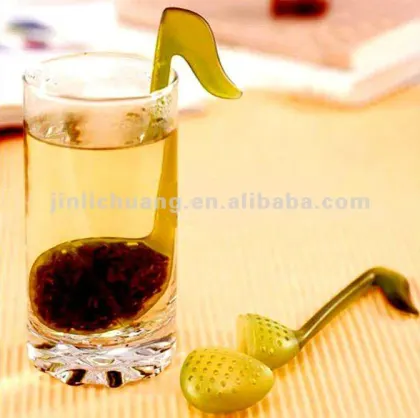 note shape mini silicone tea pot with handle