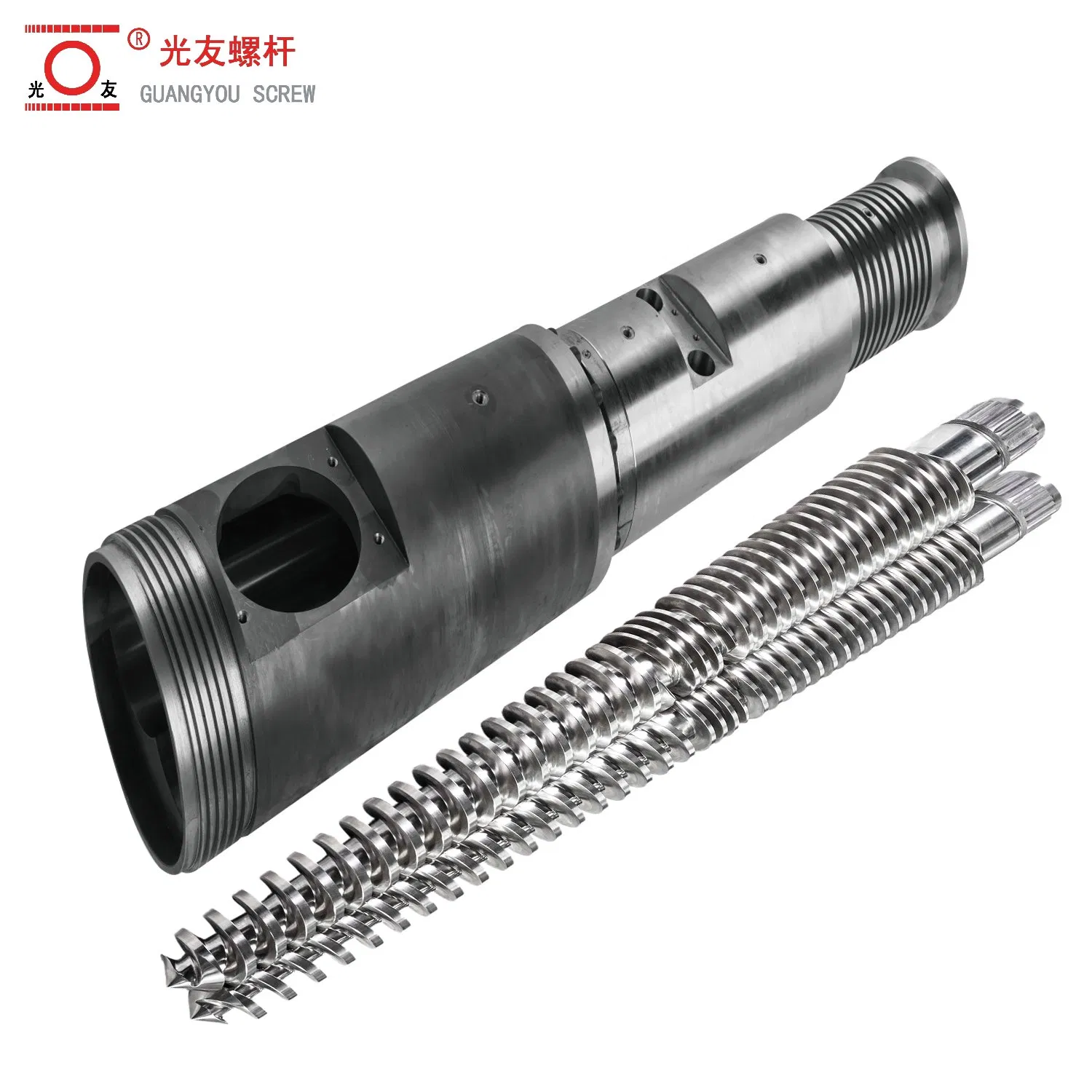 Kraussmaffei kmd twin conical screw at bariles para sa PVC pipe plastic extruder