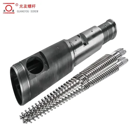Kraussmaffei KMD Twin Conical Screw and Barrel for PVC Pipe Plastic Extruder