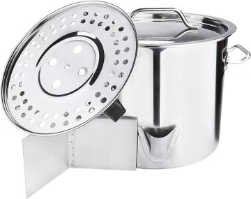 40QT Stainless Steel Tamale Steamer Pot