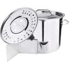 52QT Stainless Tamale Steamer Pot with Lid