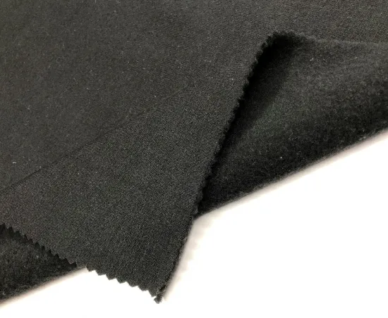 Hot sale T/C French Black KnittingTerry Brushed Fabric
